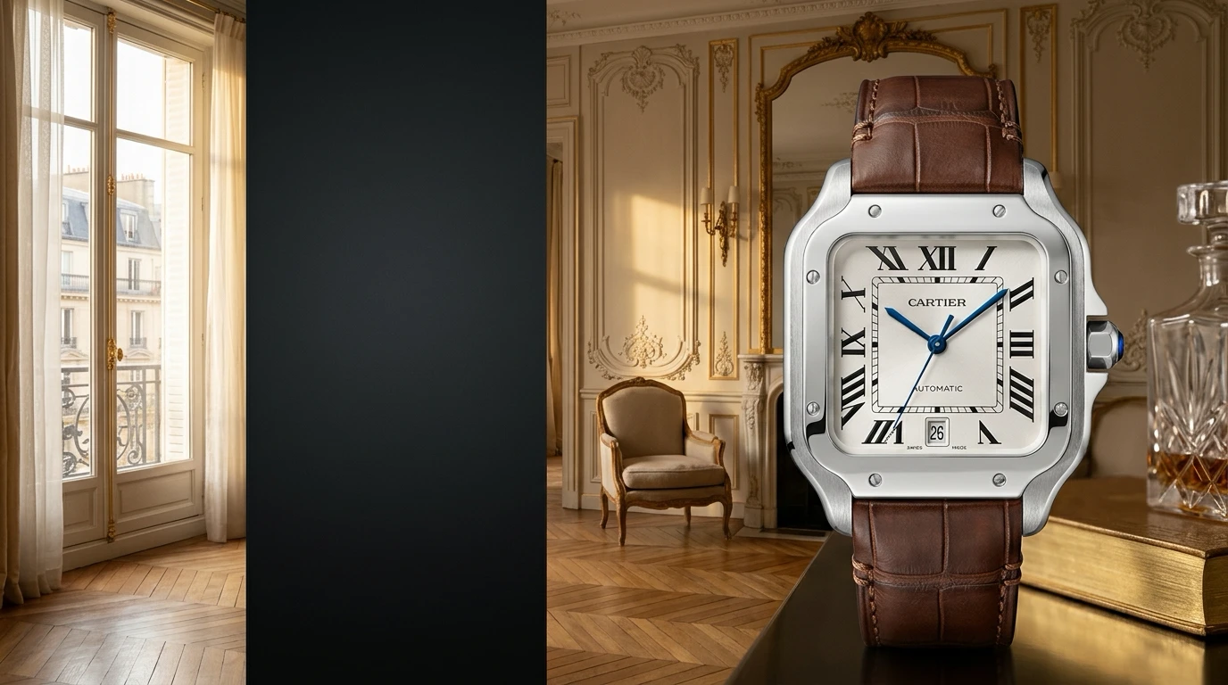 Cartier Santos de Cartier Large Otomatik 1:1 Super Clone ETA Saat Cartier Santos de Cartier Large Otomatik 1:1 Super Clone ETA Saat
