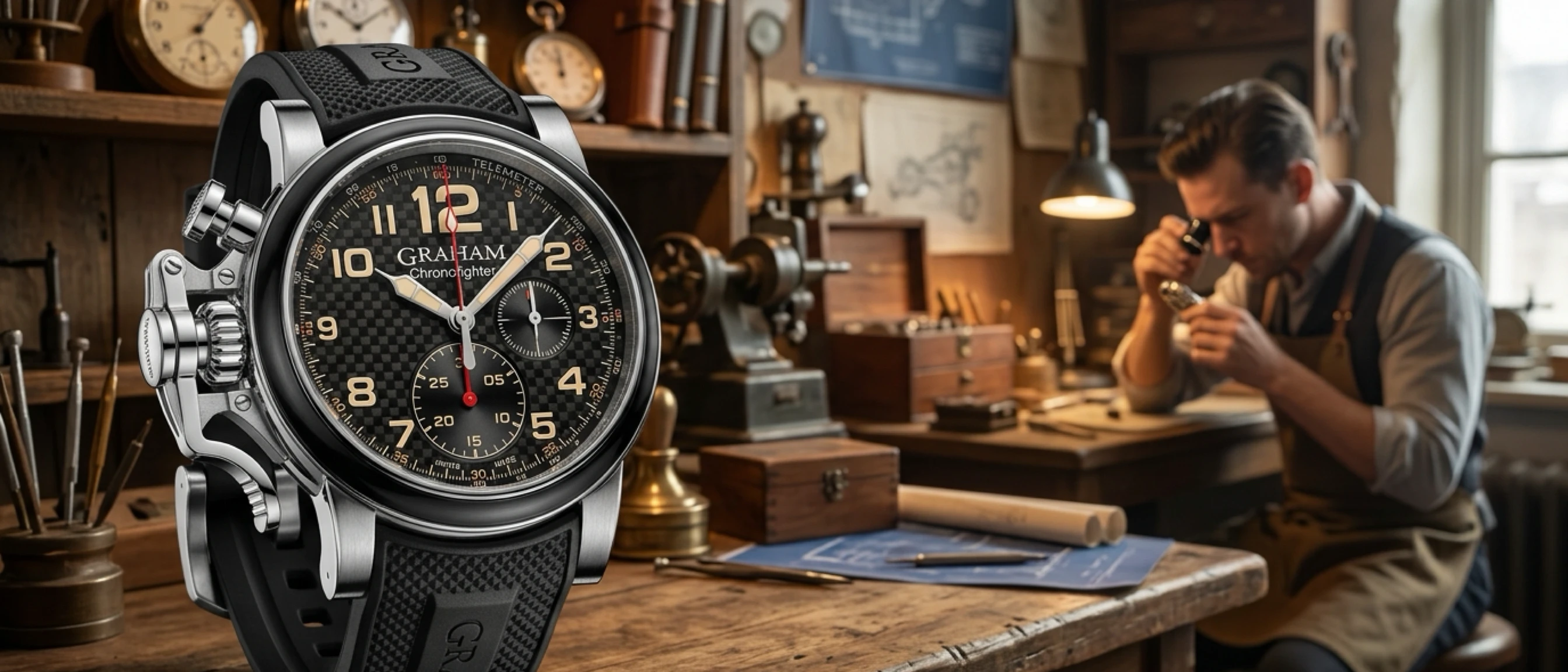 Graham Chronofighter Vintage Tetikli Kronograf 1:1 Super Clone Saat Graham Chronofighter Vintage Tetikli Kronograf 1:1 Super Clone Saat