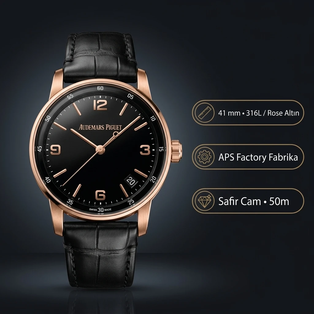 Audemars Piguet 15210OR Rose Kadranlı Rose Gold Super Clone ETA Saat
