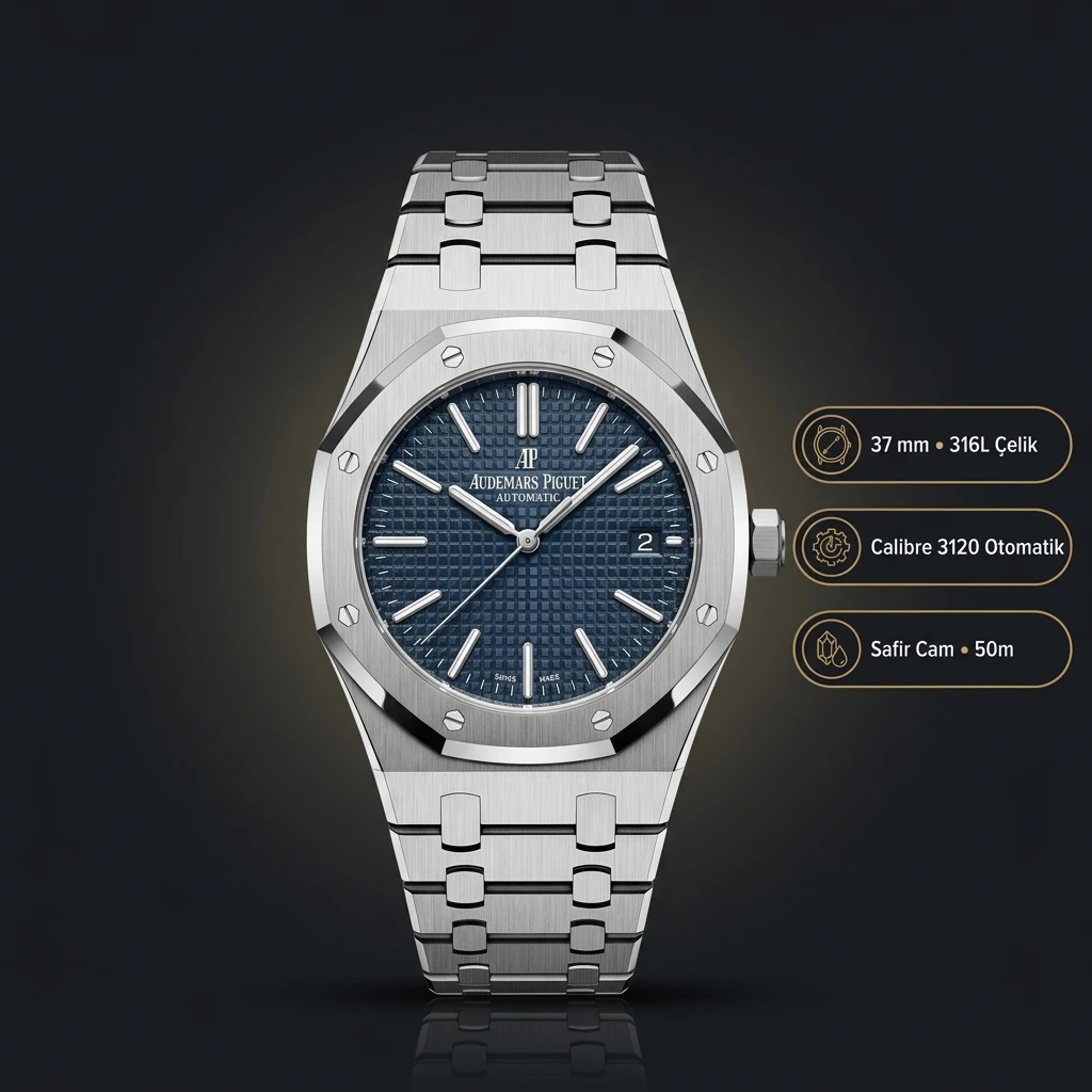 Audemars Piguet 15400ST Lacivert Kadranlı Otomatik Super Clone ETA Saat
