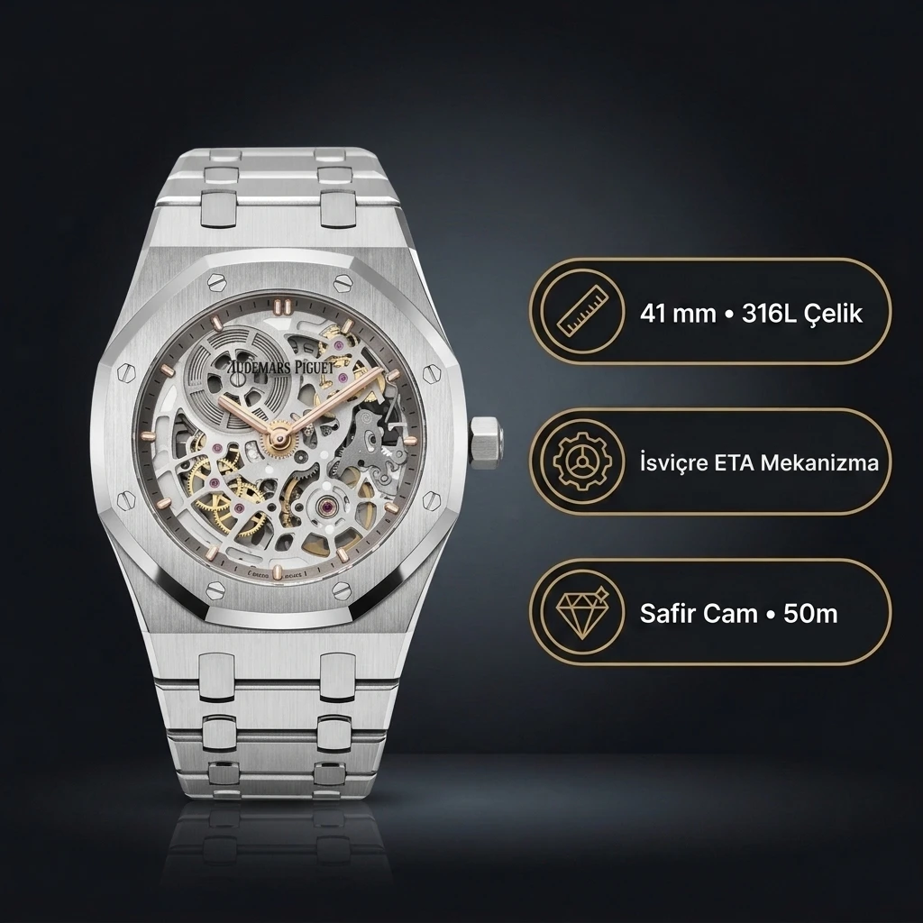 Audemars Piguet 16204BC Jumbo Extra-Thin Super Clone ETA Saat