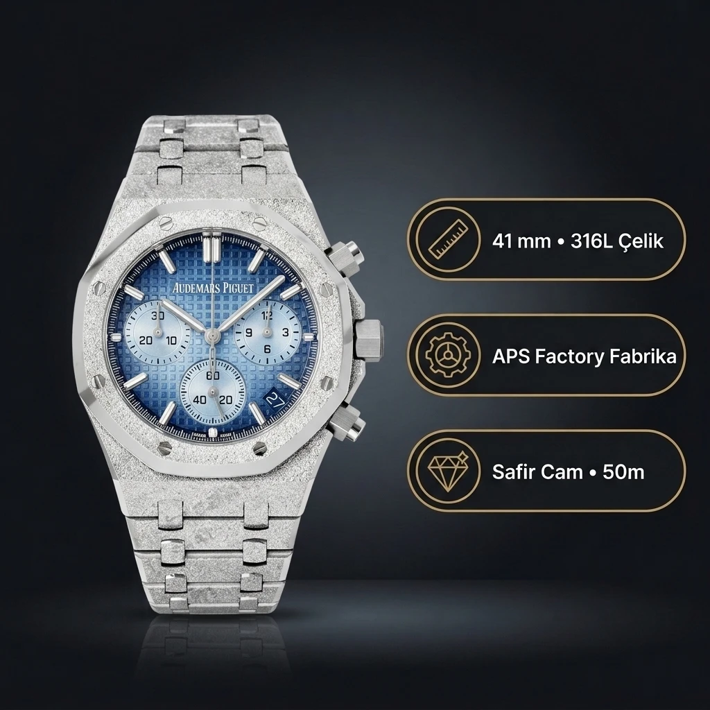 Audemars Piguet 26240BC Mavi Kadranlı Super Clone ETA Saat