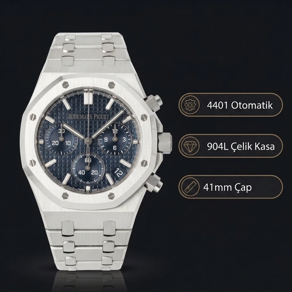 Audemars Piguet 26240ST Mavi Kadranlı Super Clone ETA Saat