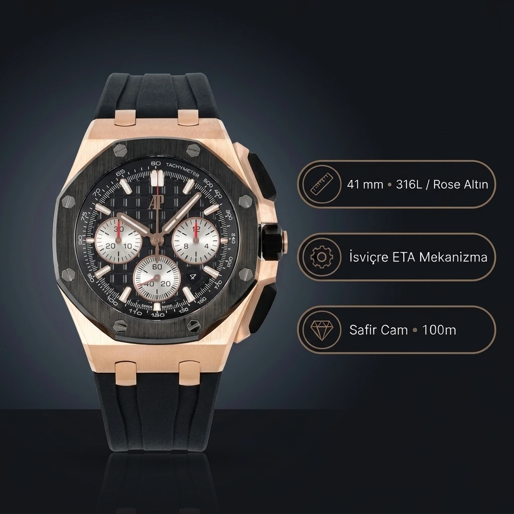 Audemars Piguet 26420 Rose Gold Super Clone ETA Saat