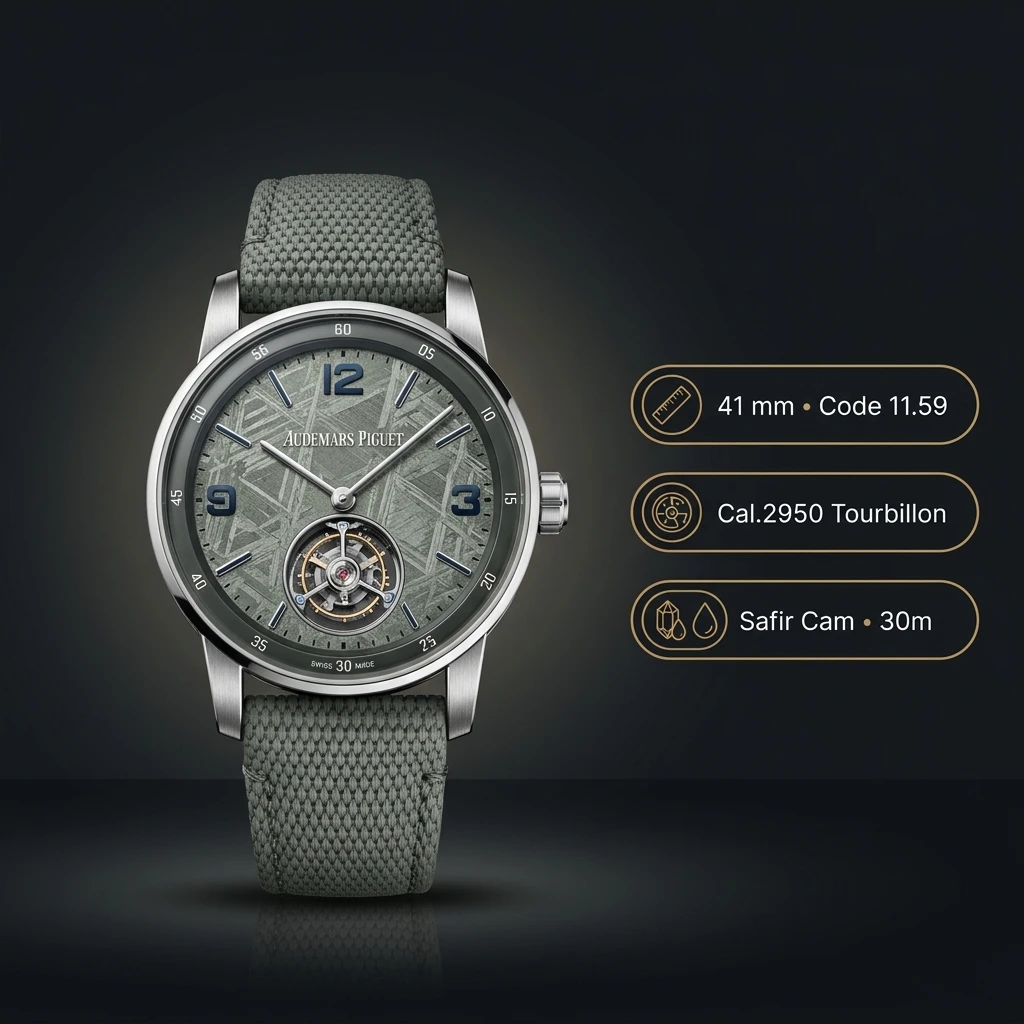 Audemars Piguet 26510ST Gri Kadranlı Tourbillon Tekstil Super Clone ETA Saat