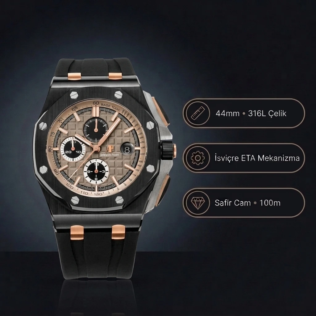 Audemars Piguet Royal Oak Offshore Pride of Germany 44mm Super Clone ETA Saat