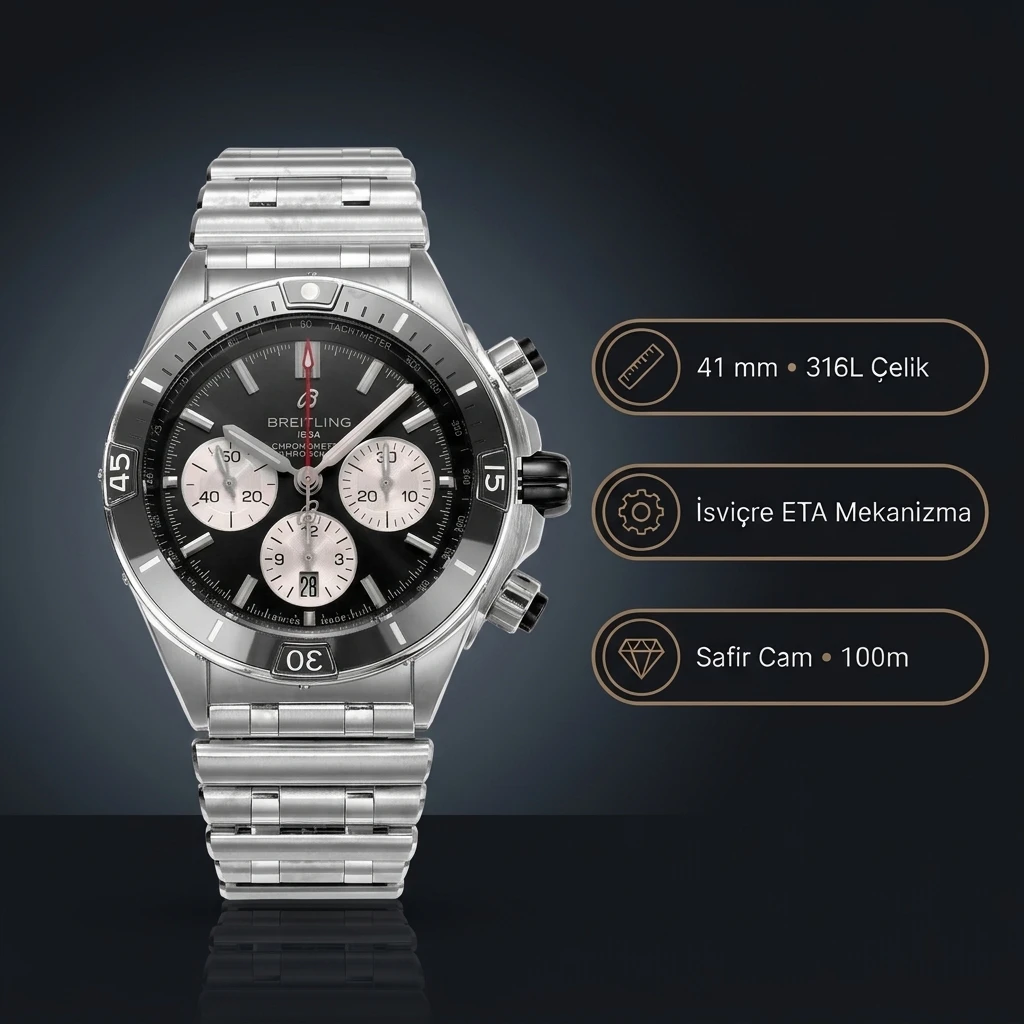 Breitling Chronomat B01 42 AB0136 Super Clone ETA Saat