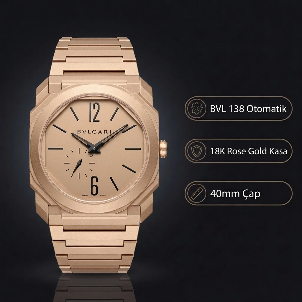Bvlgari Octo Finissimo 40 mm 103297 Champagne Super Clone ETA Saat