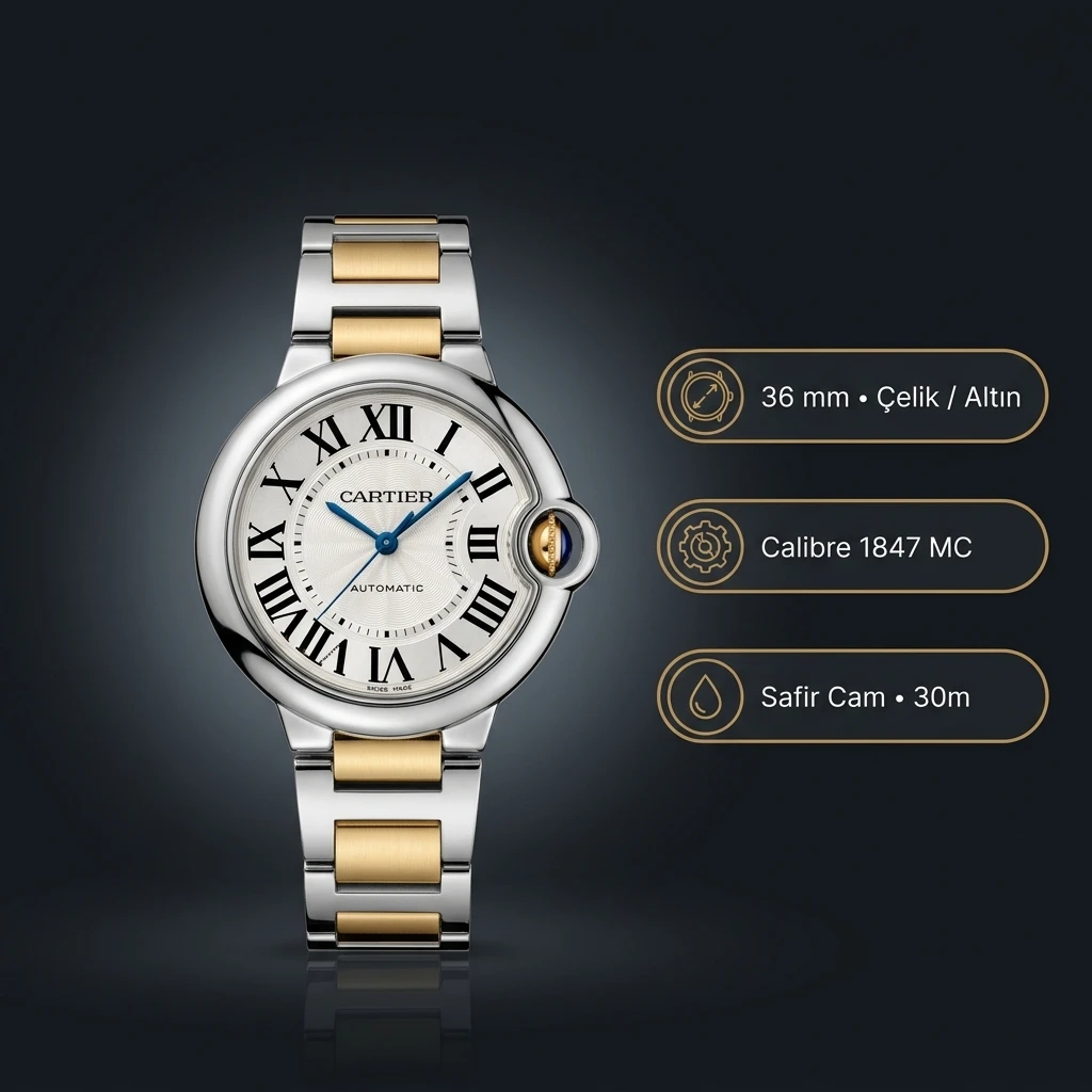 Cartier Baignoire 32 mm WGBA0009 Oval Kutu Display Super Clone ETA Saat