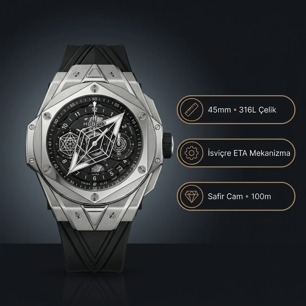 Hublot Big Bang Sang Silver 45mm Super Clone ETA Saat