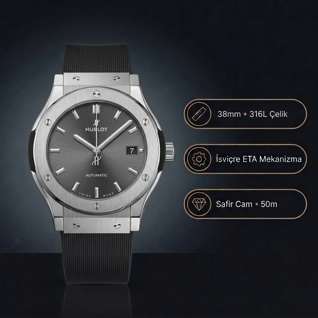 Hublot Classic Fusion Racing Grey 38mm Super Clone ETA Saat
