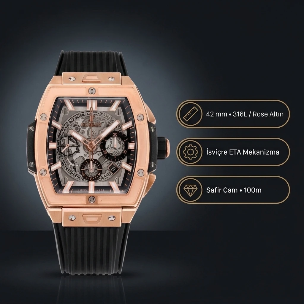Hublot Spirit Of Big Bang Full Rose Gold 42 Mm Super Clone ETA Saat