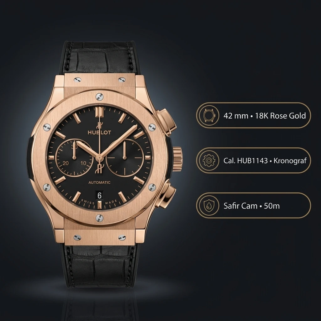 Hublot Spirit of Big Bang Rose Skeleton Chronograph Kauçuk Kordon Super Clone ETA Saat