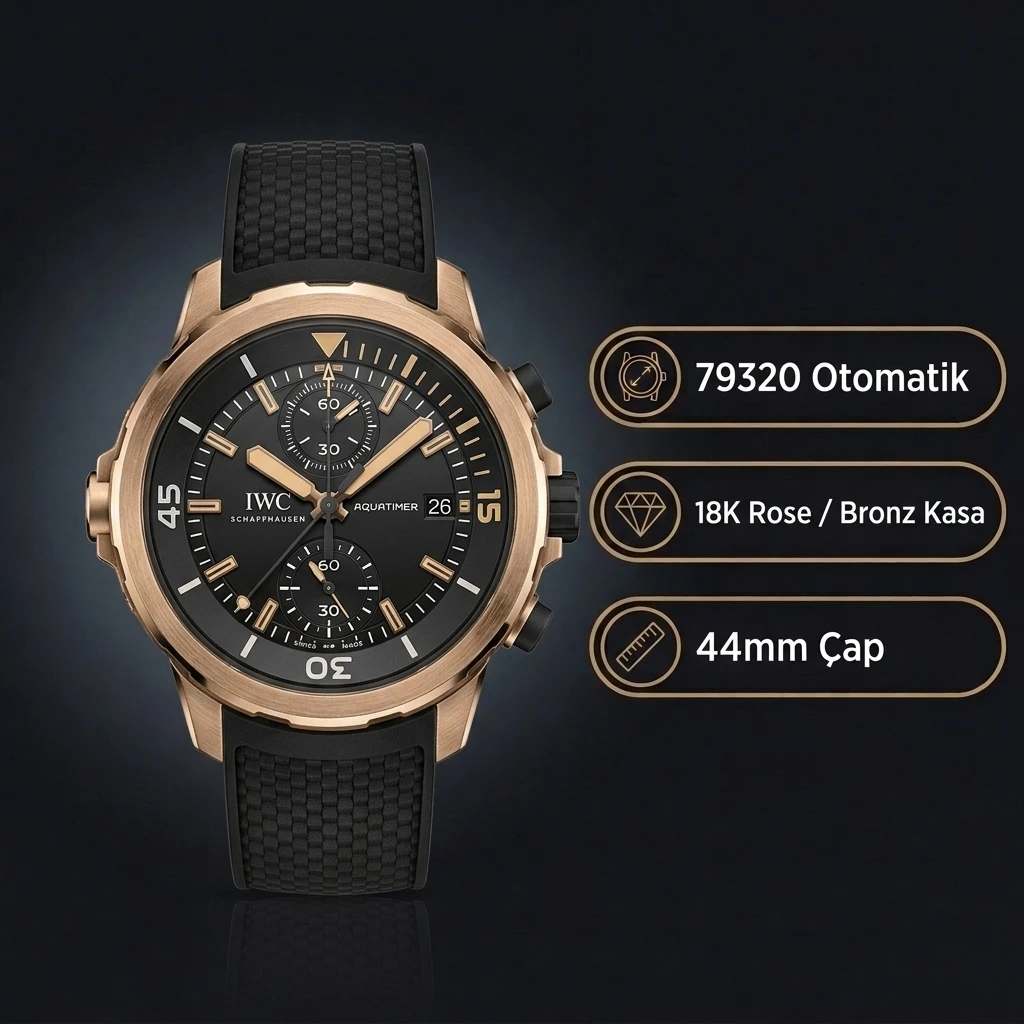 IWC Portugieser Chronograph Gümüş Kadran Çelik Kasa Kahverengi Deri Kordon Super Clone ETA Saat