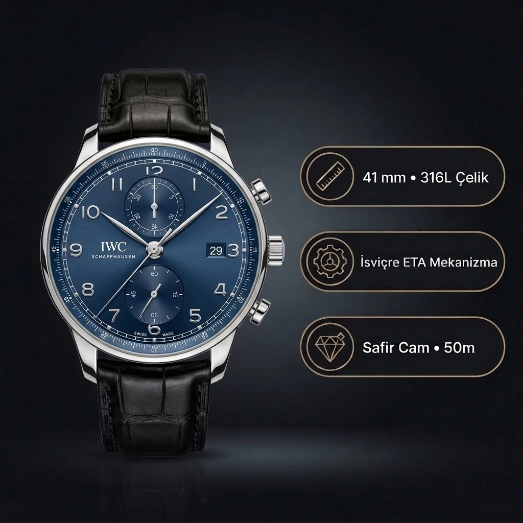 IWC Portuguese Chronograph Classic Laureus Super Clone ETA Saat