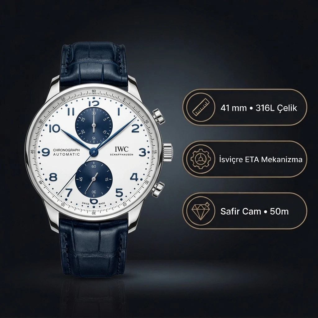 IWC Portuguese Chronograph IW371620 Super Clone ETA Saat
