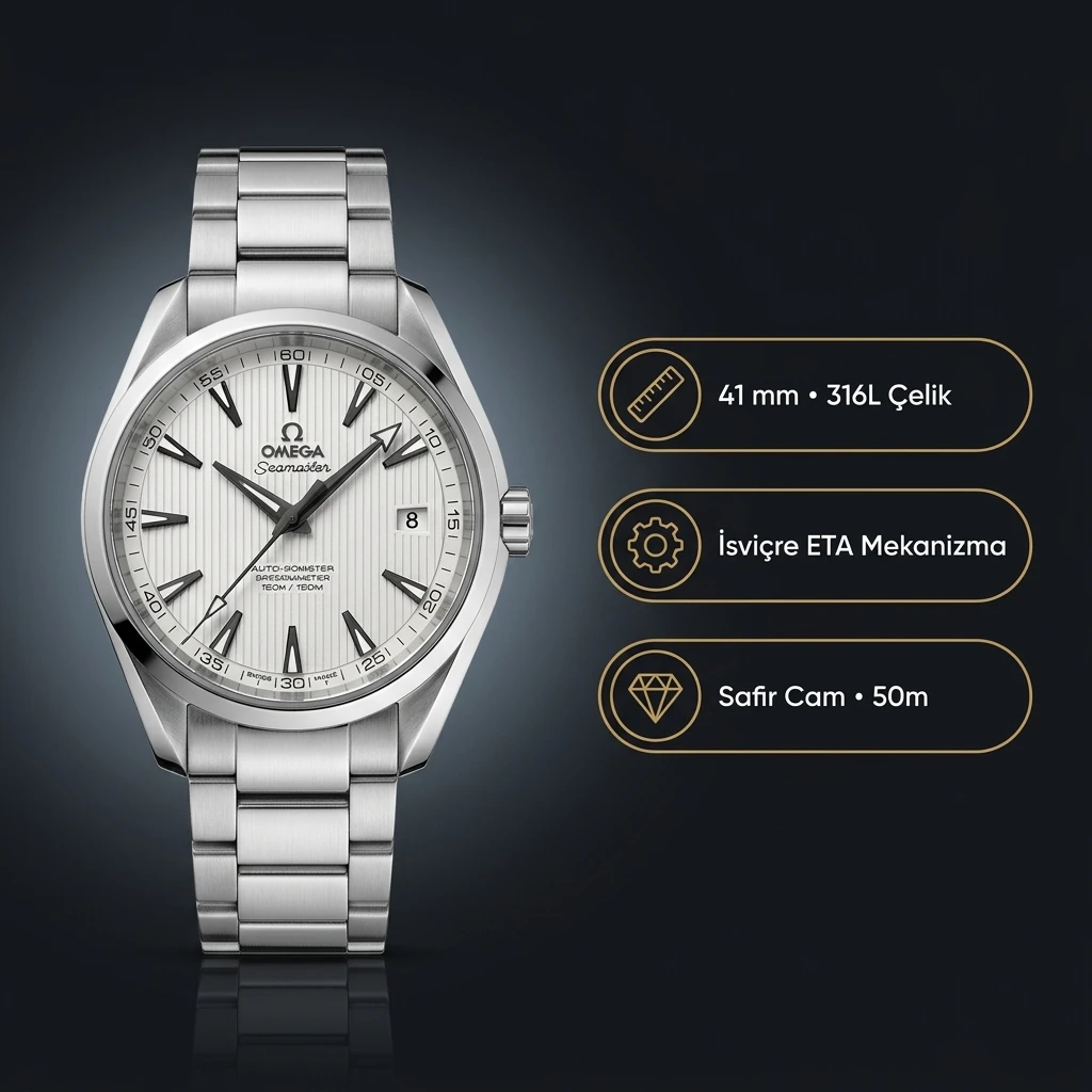 Omega 41 mm 220.10.41 Seamaster Aqua Terra 150m Co Axial Master Super Clone ETA Saat