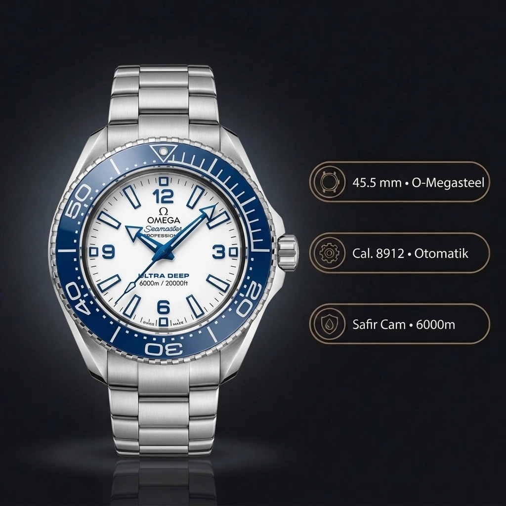 Omega 41 mm 220.10.41 Seamaster Aqua Terra Beyaz Kadran Mavi Bezel Çelik Super Clone ETA Saat