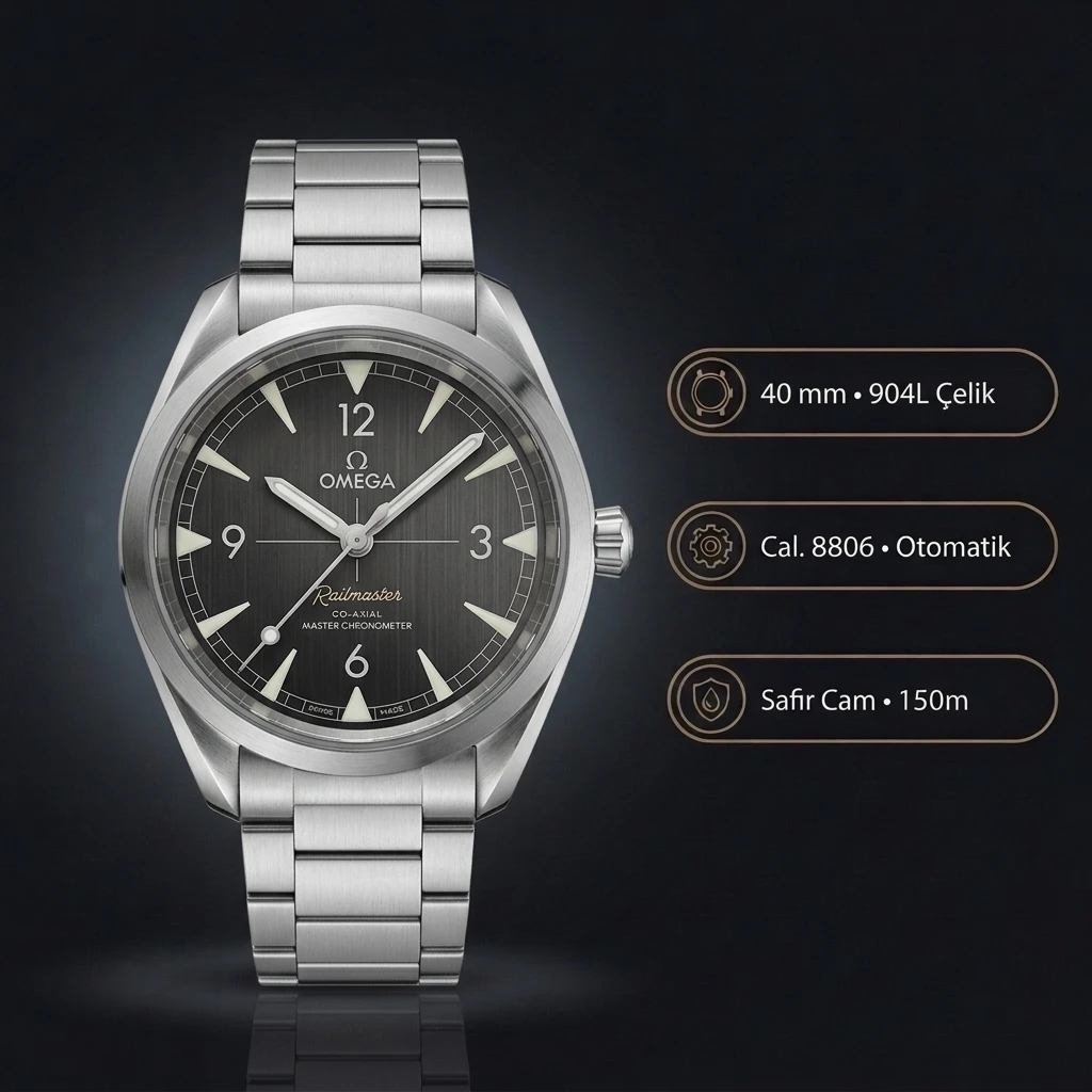 Omega 41 mm 220.10.41 Seamaster Aqua Terra Gri Kadran Çelik Super Clone ETA Saat