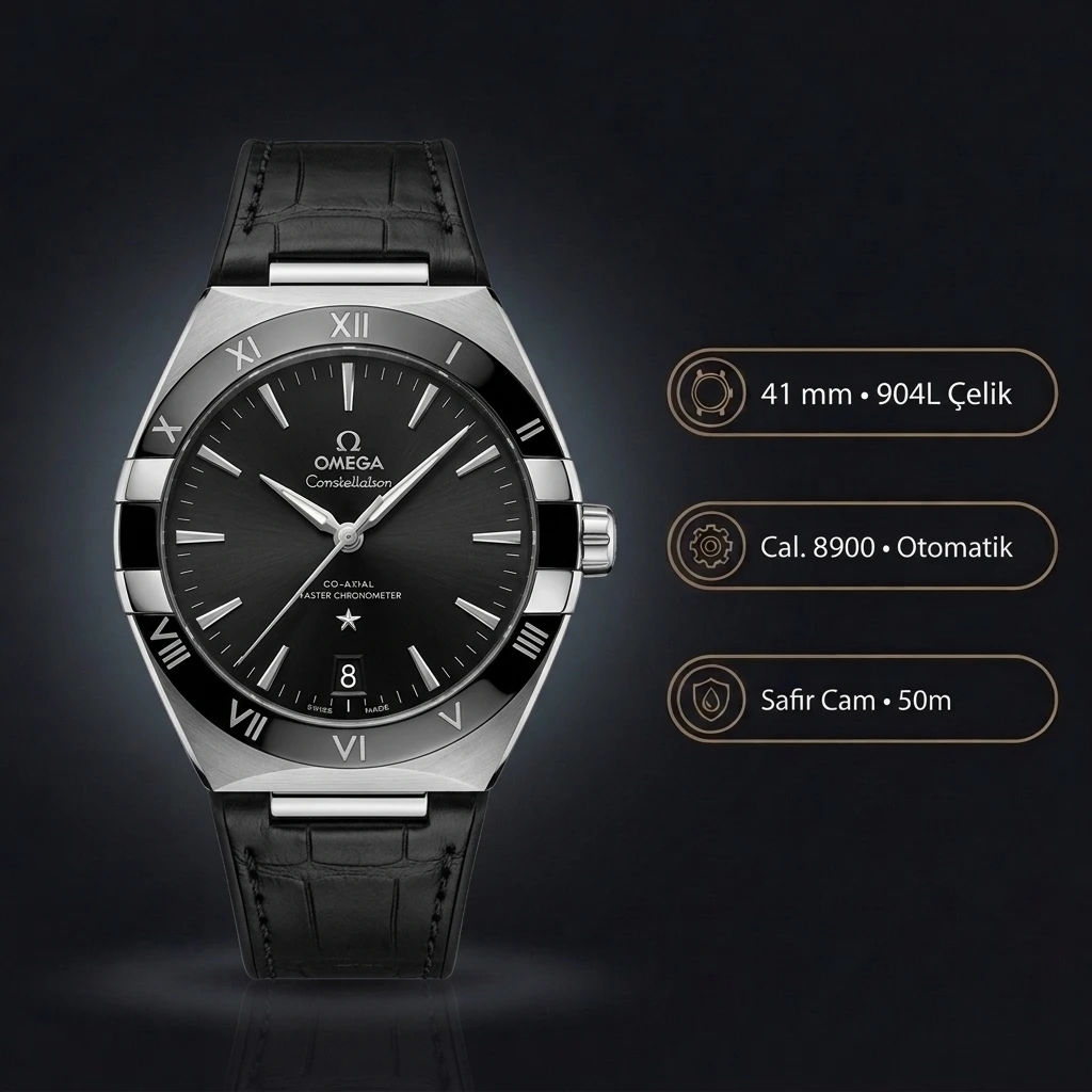 Omega 41 mm 220.10.41 Seamaster Aqua Terra Siyah Roma Kadran Deri Super Clone ETA Saat