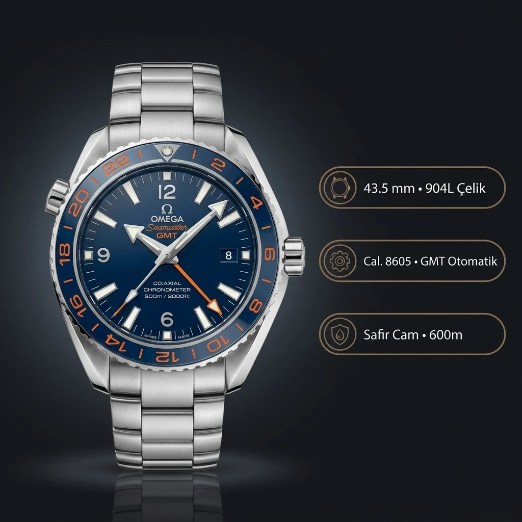 Omega 41 mm 234.30.41 Seamaster 300 Mavi Siyah Bezel Çelik Super Clone ETA Saat
