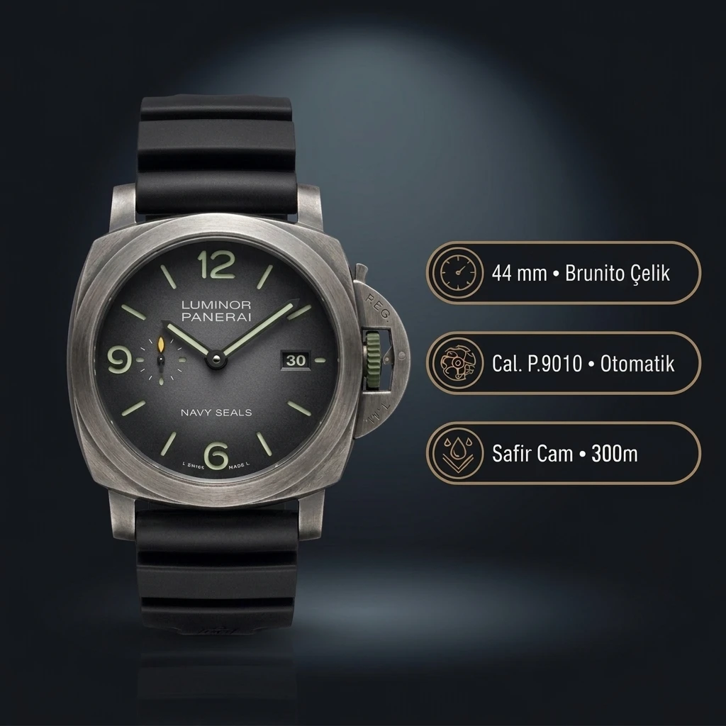 Panerai 44 mm PAM01226 Luminor Marina Yeşil Kadran Doğa 3 Super Clone ETA Saat
