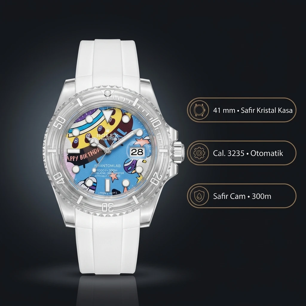 Rolex Beyaz Super Clone ETA Saat