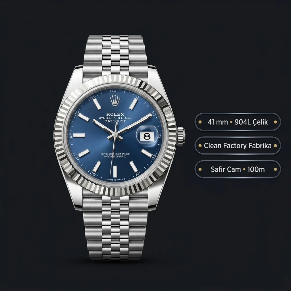Rolex Datejust 126334 Blue Dial Jubilee Super Clone ETA Saat