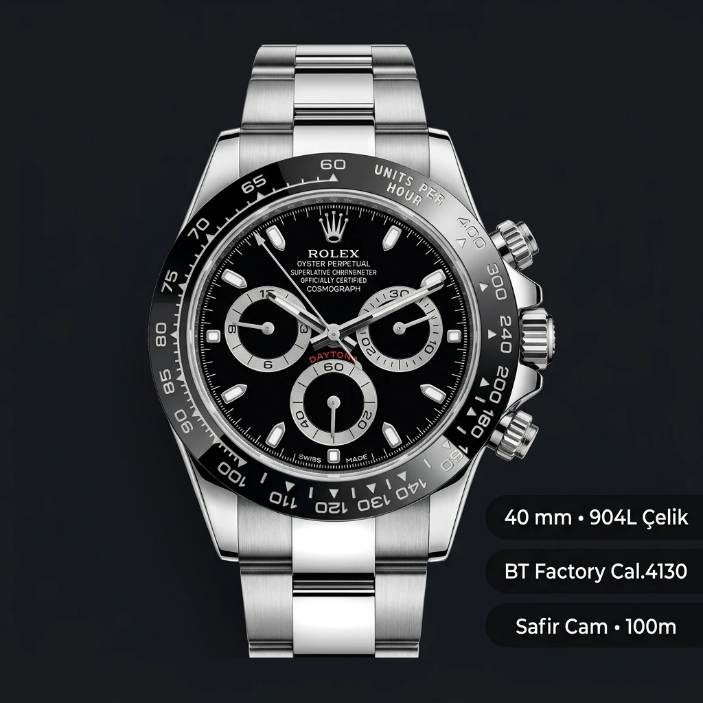 Rolex Daytona 116500LN Yeşil 4130 Super Clone ETA Saat