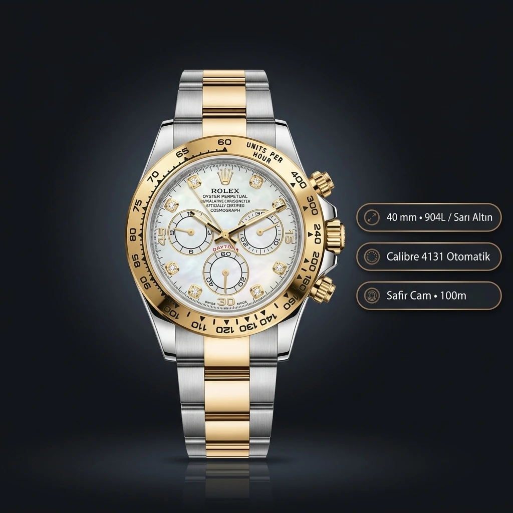 Rolex Daytona 126503 Two-Tone Panda 4131 Super Clone ETA Saat