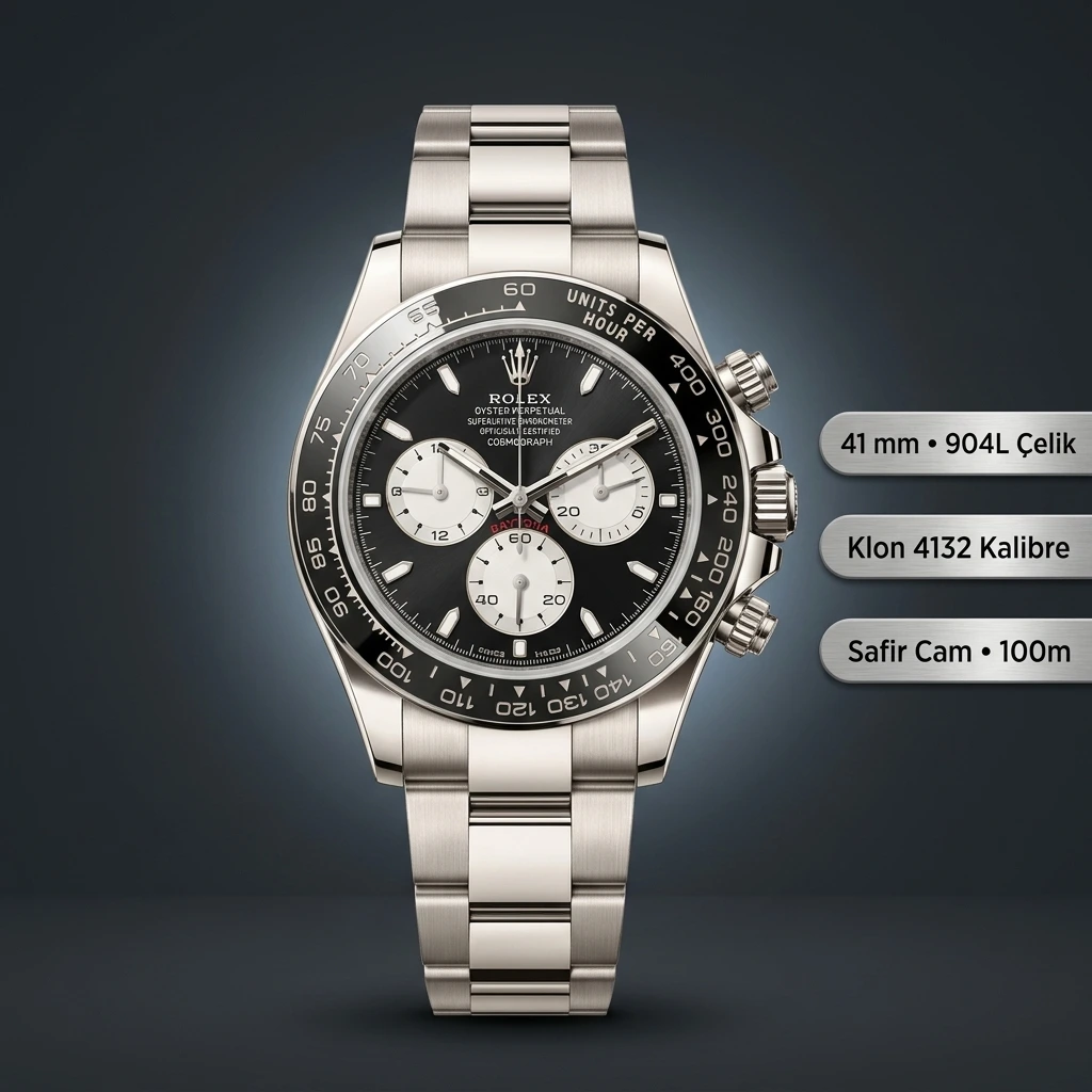 Rolex Daytona 126529LN Beyaz Altın Le Mans 4132 Super Clone ETA Saat