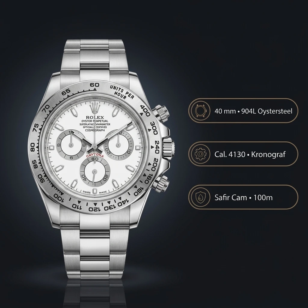 Rolex Daytona Beyaz Super Clone ETA Saat