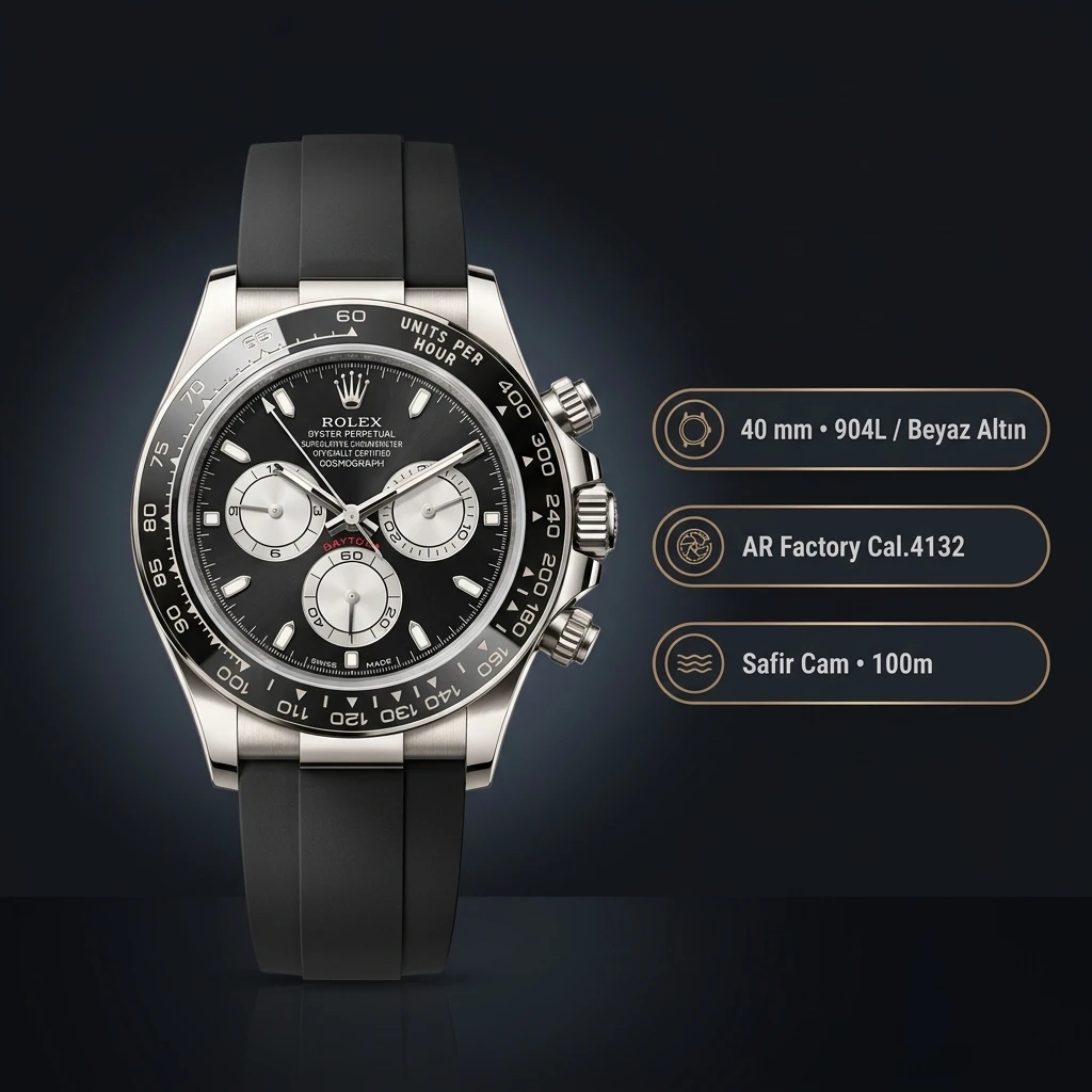Rolex Daytona Le Mans 126529LN 4132 Super Clone ETA Saat