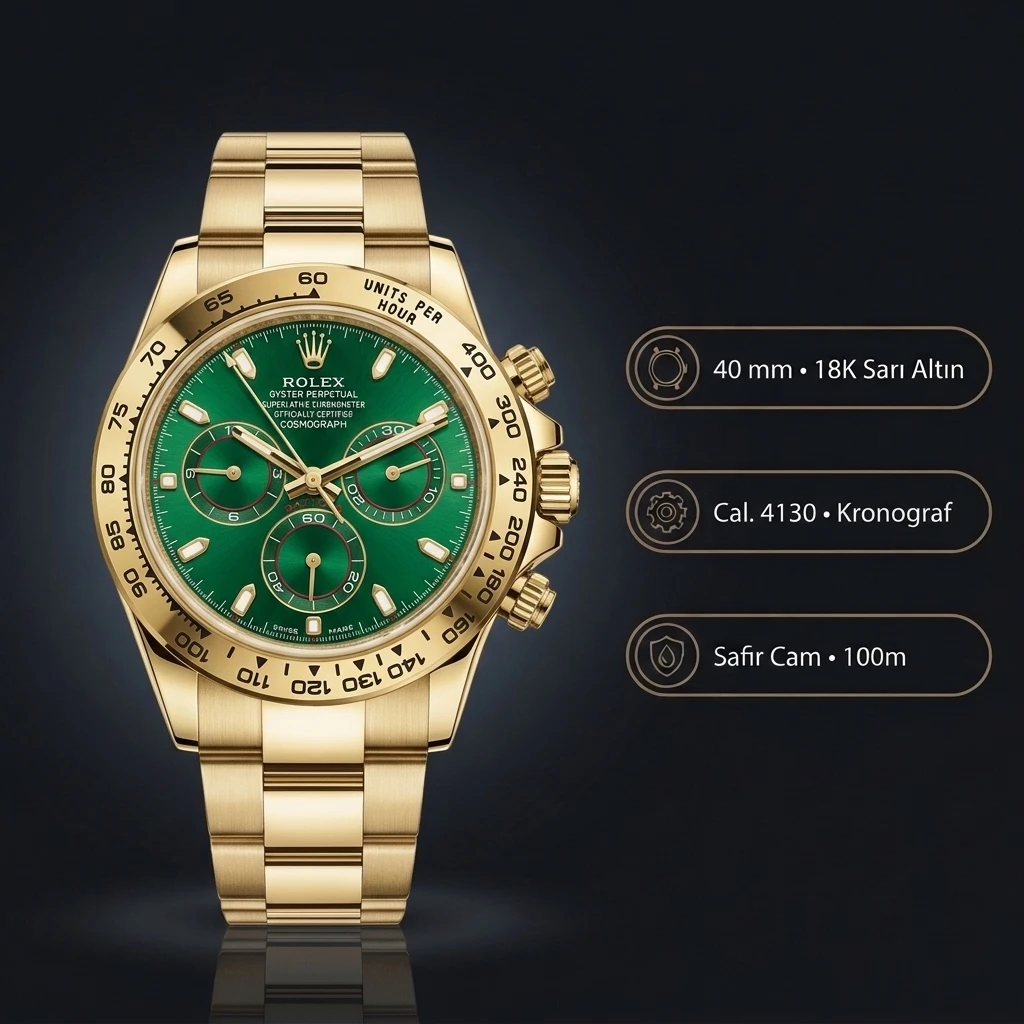 Rolex Daytona Yeşil Super Clone ETA Saat