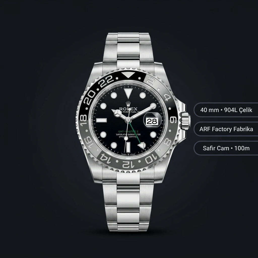 Rolex GMT-Master II 126710GRNR Bruce Wayne Arf Factory Super Clone ETA Saat
