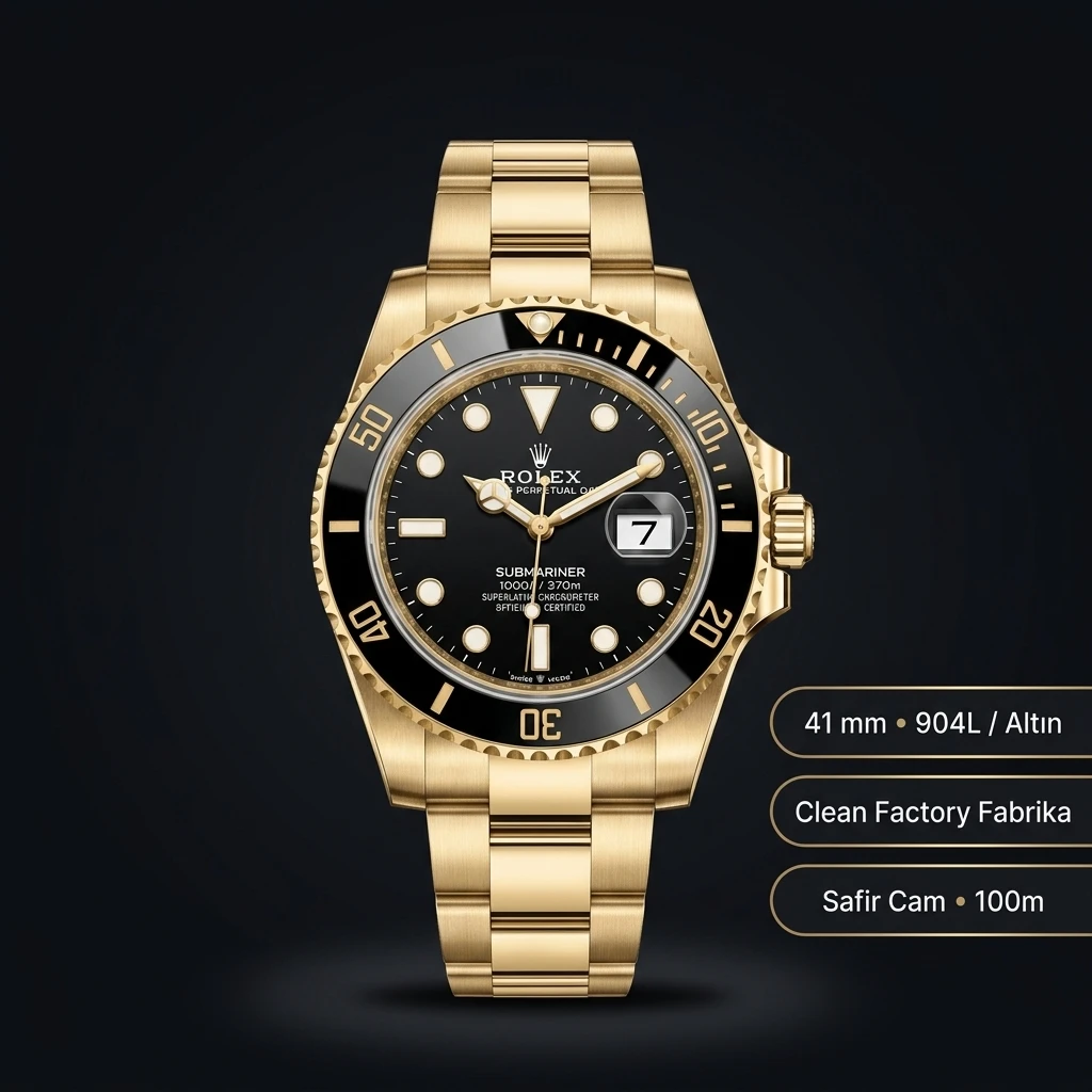 Rolex Submariner 126618 Siyah 41mm Oyster Clean Factory Super Clone ETA Saat