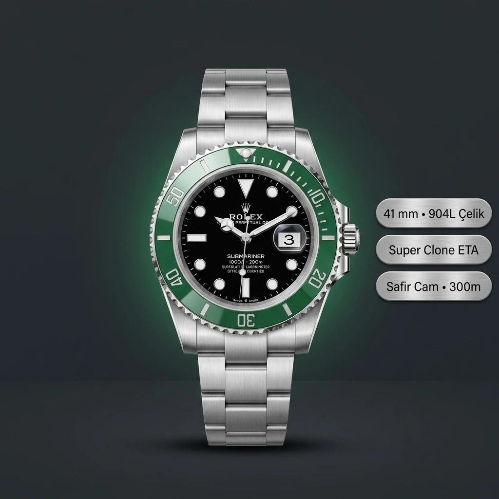 Rolex Submariner Starbucks 126610LV 41 mm Super Clone ETA Saat