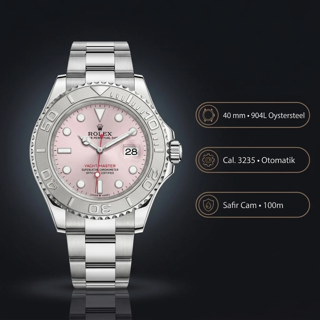 Rolex Yacht-Master Rose Super Clone ETA Saat