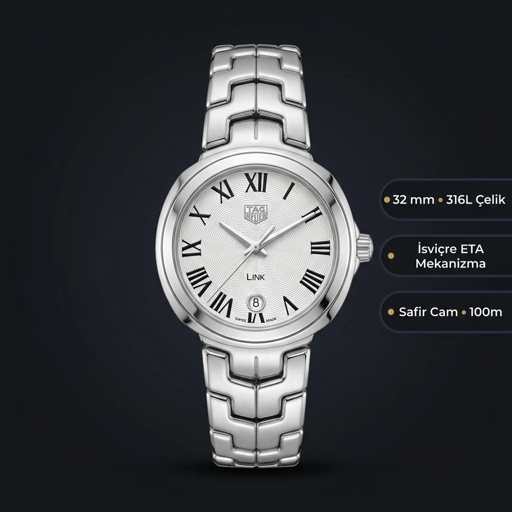 TAG Heuer Aquaracer Beyaz Kadran Çelik Lady Bileklik Super Clone ETA Saat