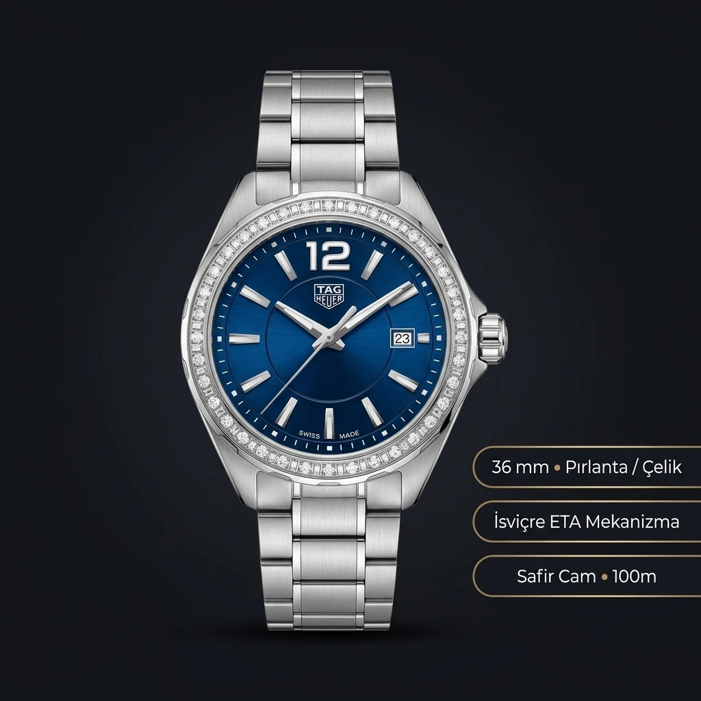 TAG Heuer Aquaracer Mavi Elmas Taşlı Özel Super Clone ETA Saat