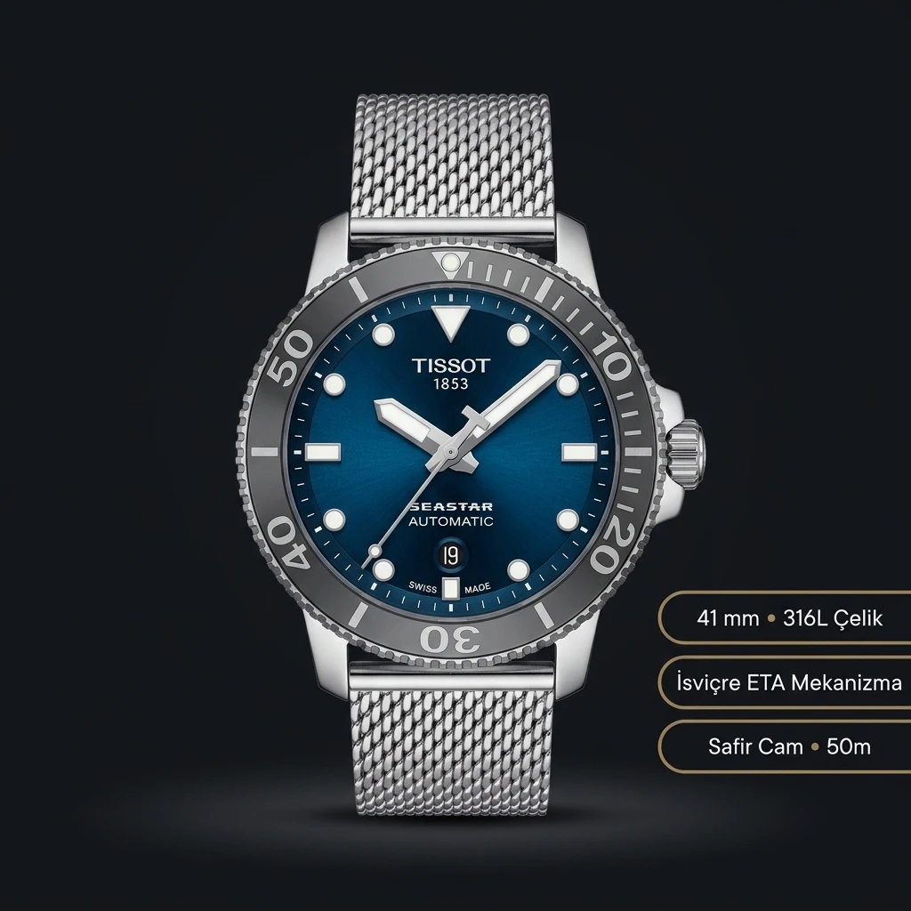 Tissot Seastar Çelik Kordon Yan Gorsel Eta Saat