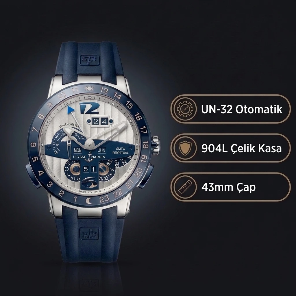 Ulysse Nardin El Toro Beyaz Kadran Çelik Super Clone ETA Saat