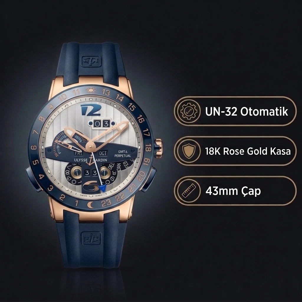 Ulysse Nardin El Toro Perpetual Beyaz Kadran Gold Super Clone ETA Saat