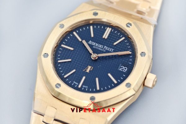 Audemars Piguet Mavi Kadran Gold Kasa Jumbo Extra Thin