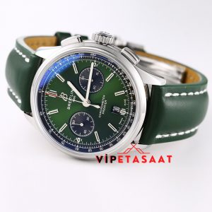 Breitling Premier Chronograph B01 Yeşil Kadran Clone ETA