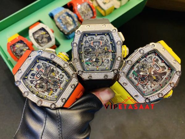 Richard Mille Taşlı Bezel Flyback RM11-03 Chronograph Super Clone