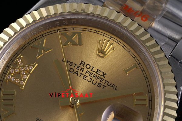 Rolex Datejust 36mm Taşlı Roma Rakamlı Kadran Super Clone