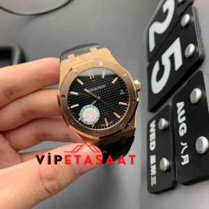 Audemars Piguet Siyah Kadran Rose Royal Oak Super Clone ETA