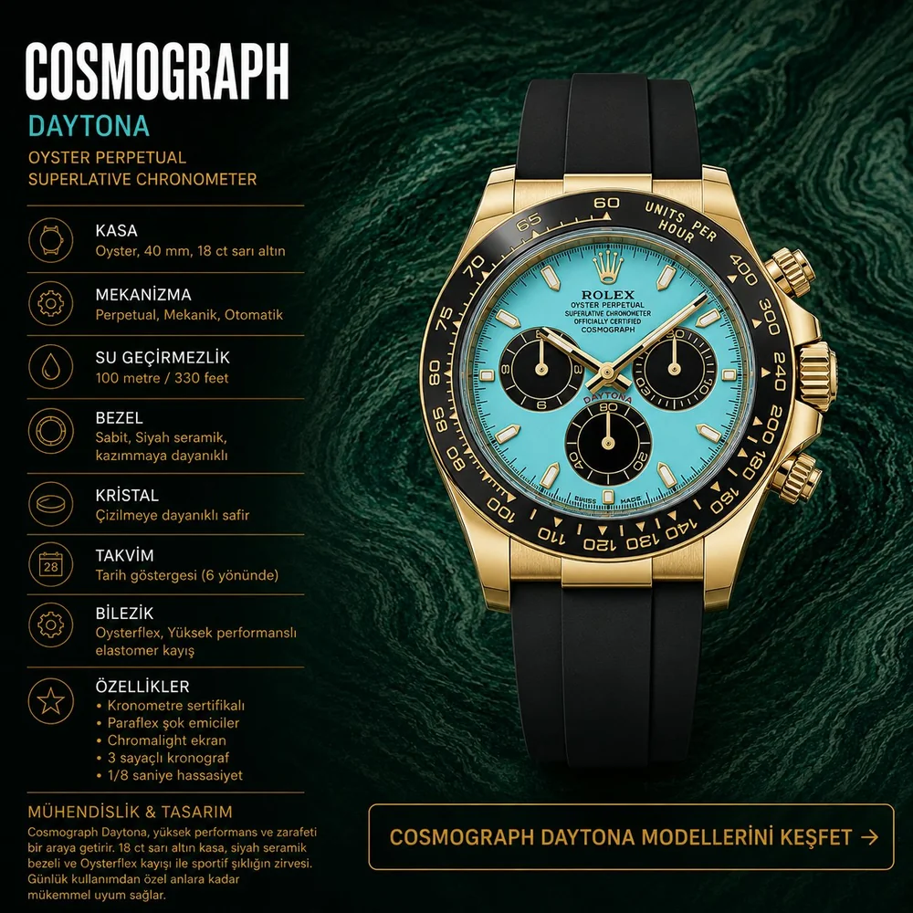 Rolex Daytona eta saat modelleri - Vipetasaat