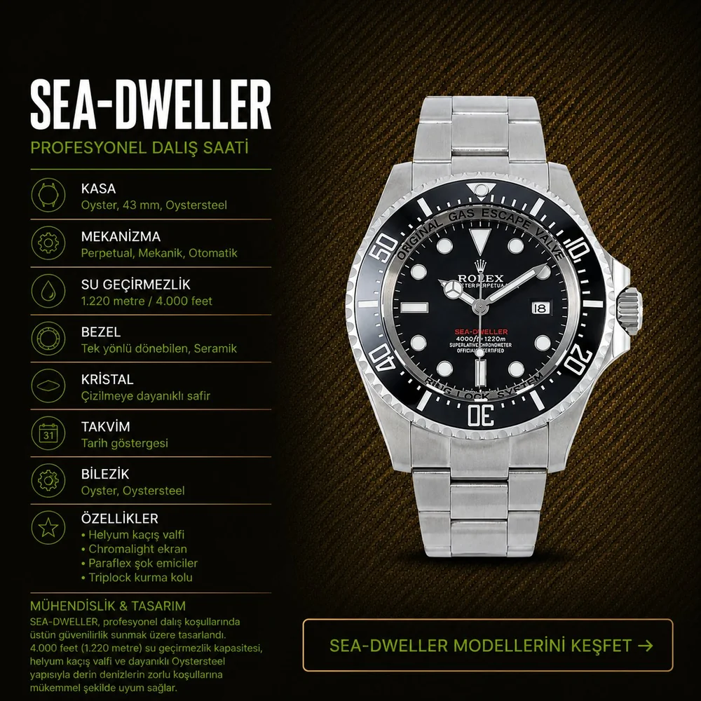 Rolex Sea-Dweller eta saat modelleri - Vipetasaat